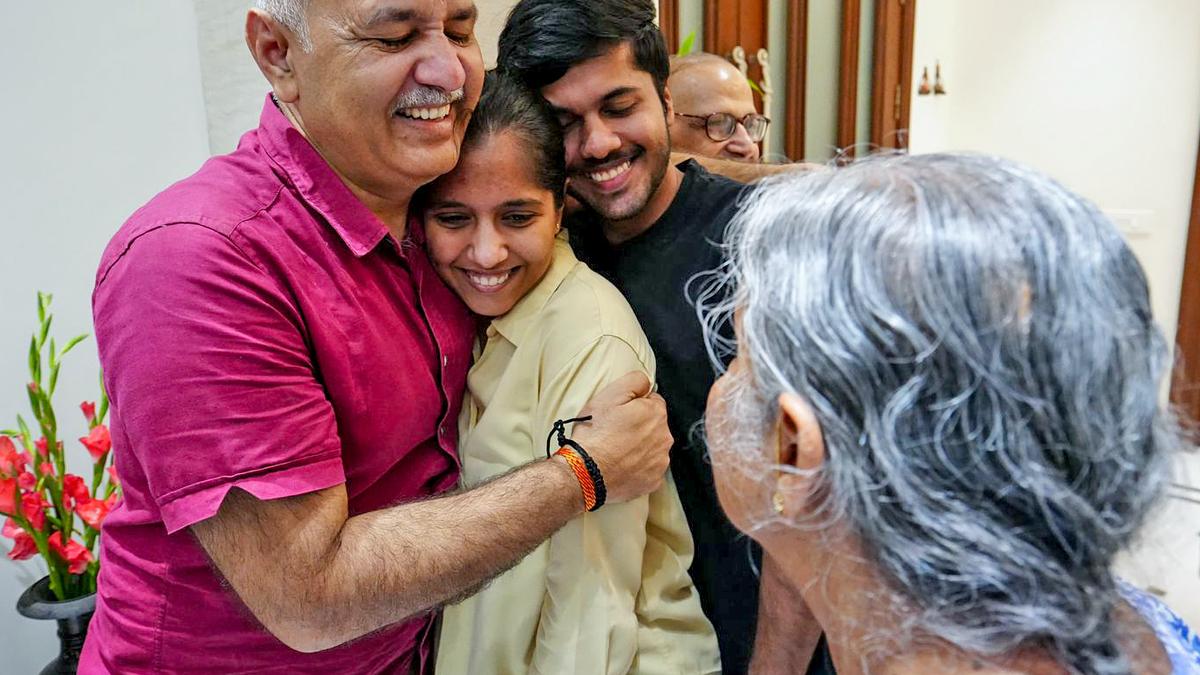 ‘Aap sabko azaad Manish Sisodia ka namaskar’: AAP leader steps out of jail; leadership to take call on future role, say sources