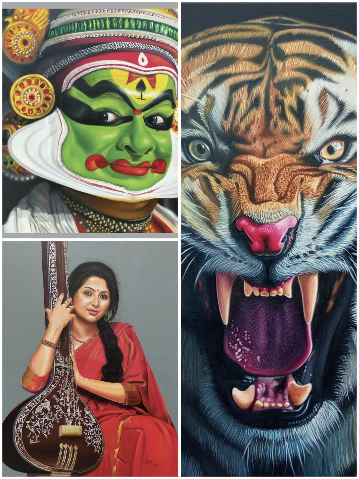 Oil paintings by Kuzhithurai Ravees