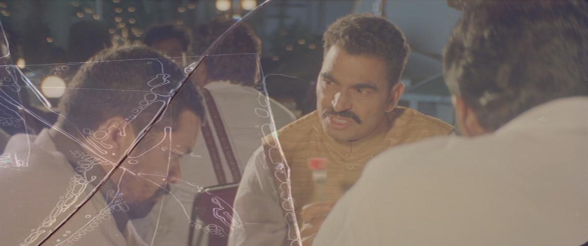 A frame from ‘Athadu’ before restoration A frame from ‘Athadu’ before restoration