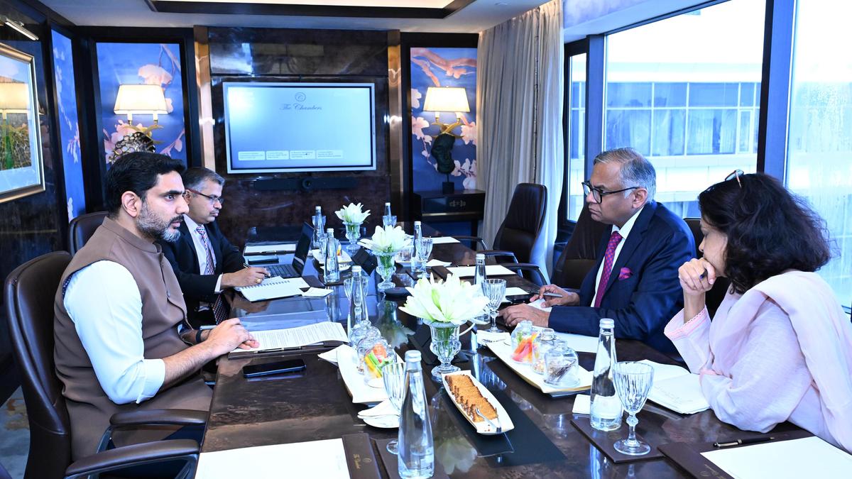  Lokesh pitches Andhra Pradesh as investment hub to Tata Group, global majors