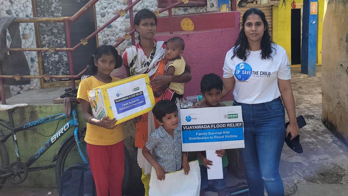 NGOs provide aid to flood-affected families in Vijayawada