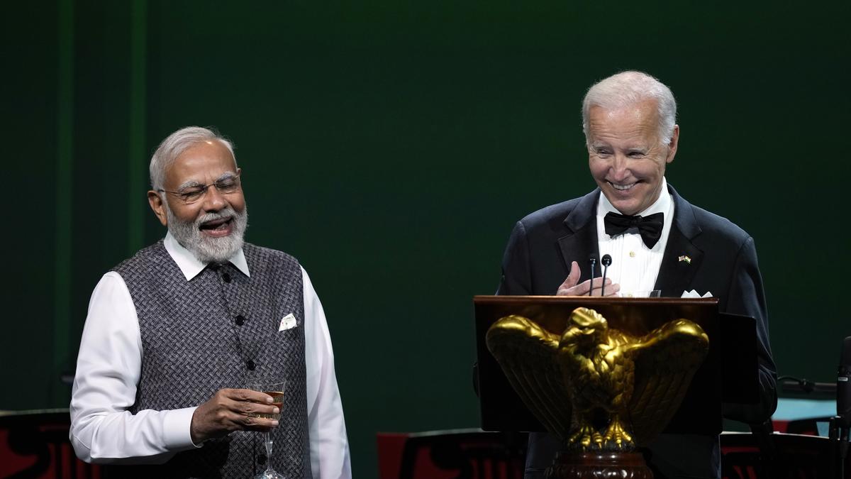 PM Modi’s U.S. visit Day 3 updates | Biden, Modi address guests, raise ‘no alcohol’ toast at White House state dinner