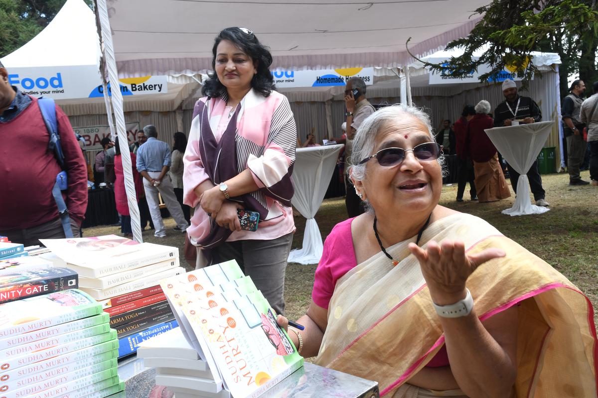  Author Sudha Murty at the festival 