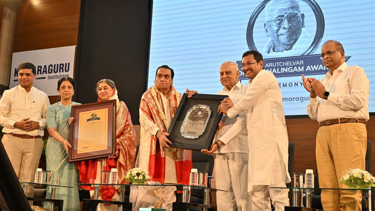 Arutchelvar Dr. N. Mahalingam Award conferred on Vishwanath D. Karad, founder president - MIT Group of Institutions, Pune