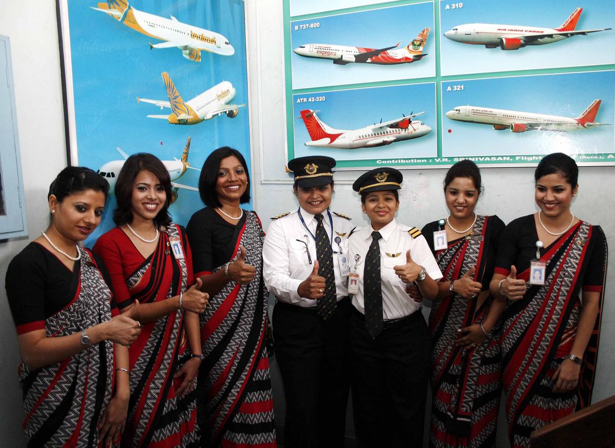 An all-women Air India crew to celebrate International Women’s Day 