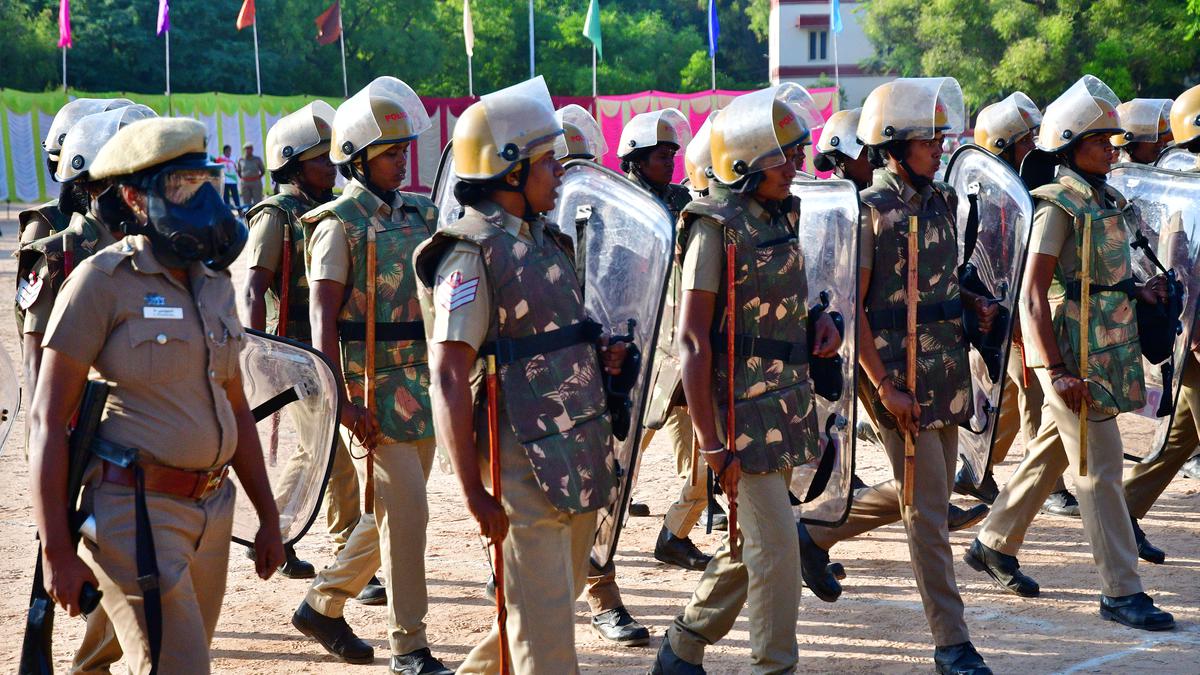 All-women riot control team in Coimbatore demonstrates skills