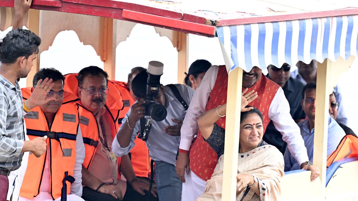 CM, PWD Minister take boat ride to review Chhath Puja preparations