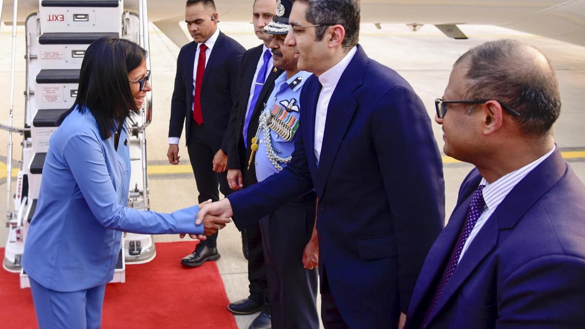 Venezuela’s Acting President Rodriguez arrives in India for working visit aimed at further deepening ties