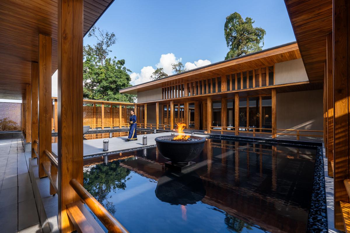 Courtyard of Taj Guras Kutir Resort & Spa