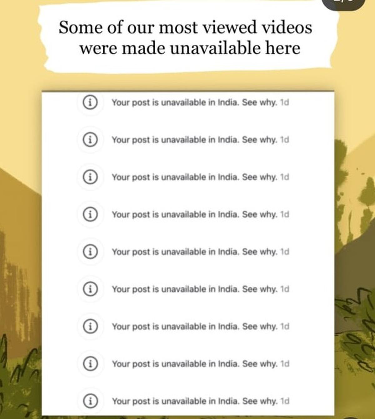 Gli artisti hanno ricevuto la notifica di ban. 
