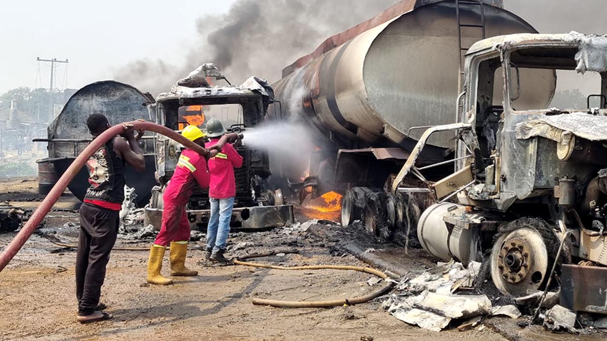 At least 18 have died after a tanker carrying gasoline exploded in southern Nigeria