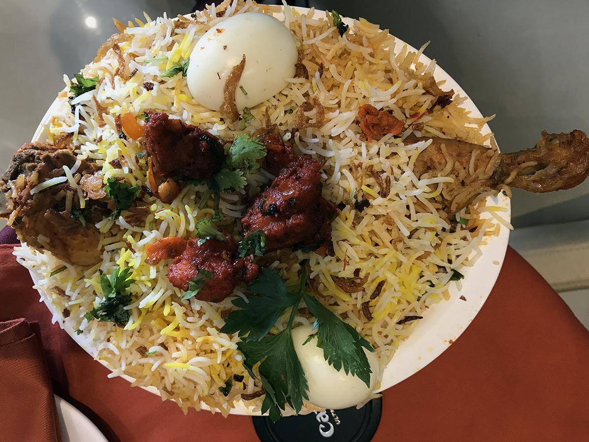 Flavourful biryani. 