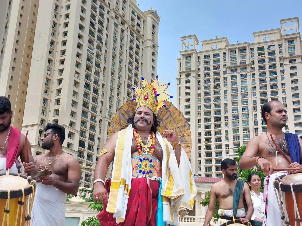 Clint Joja during the Onam celebration at House of Hiranandani Upscale