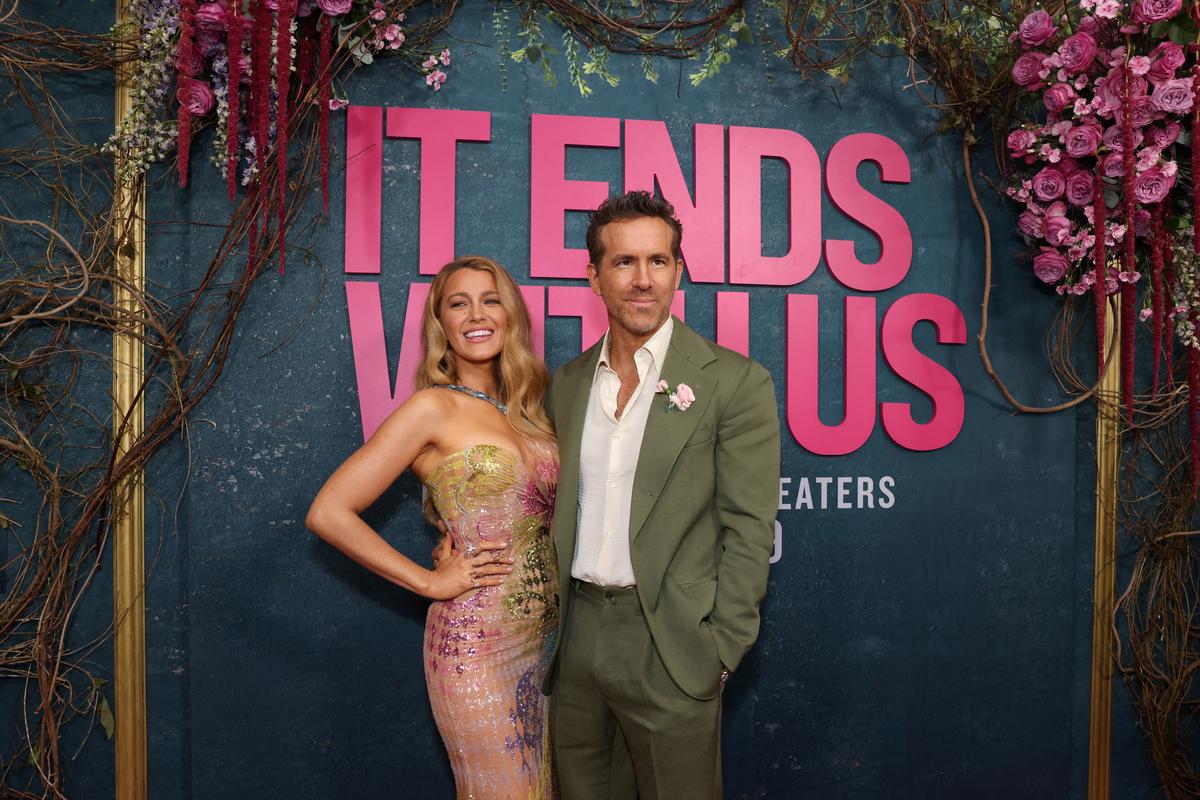 Blake Lively and Ryan Reynolds attend the ‘It Ends With Us’ premiere in New York City, U.S., August 6, 2024.