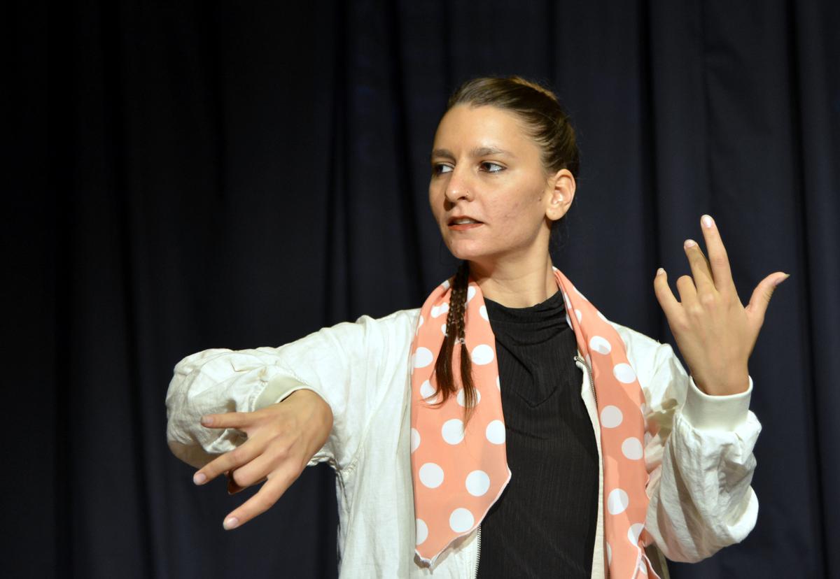 KARNATAKA BENGALURU  22/07/2023  Naya Binghi, flamenco dancer and Choreographer from Israel at Alliance France during an interview in Bengaluru.   Photo: BHAGYA PRAKASH K / THE HINDU