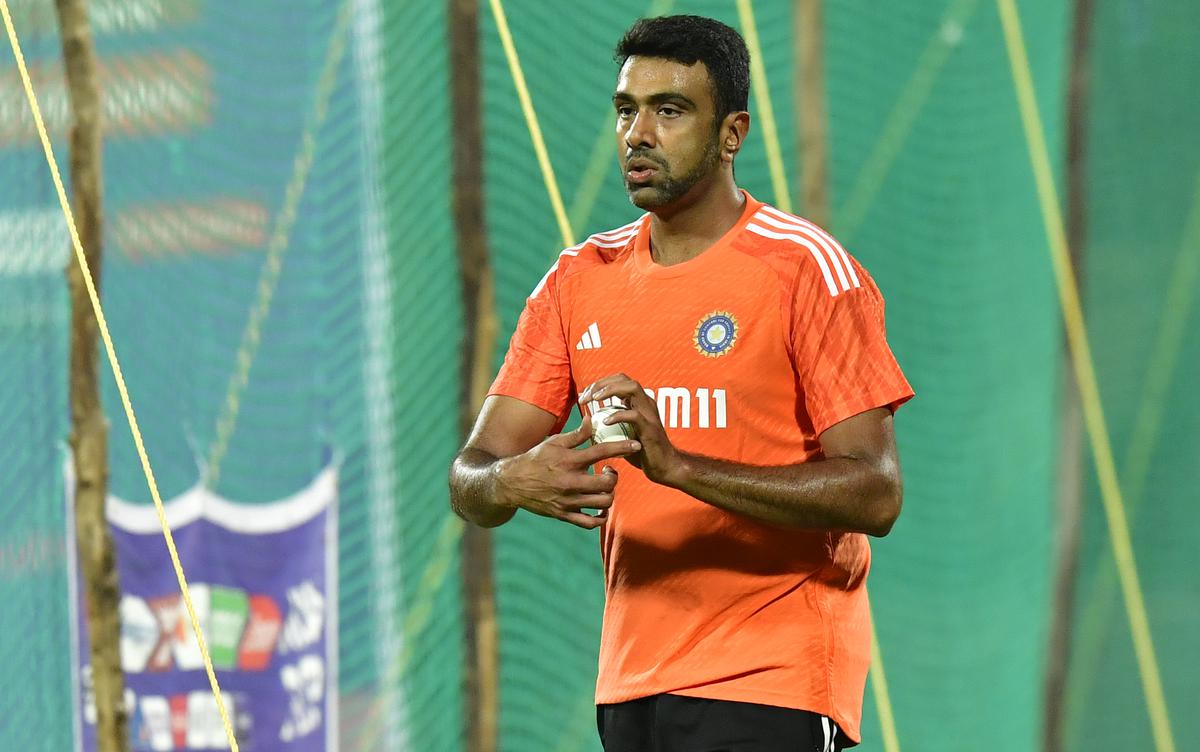 R. Ashwin during training session ahead of ICC Men’s Cricket World Cup 2023.