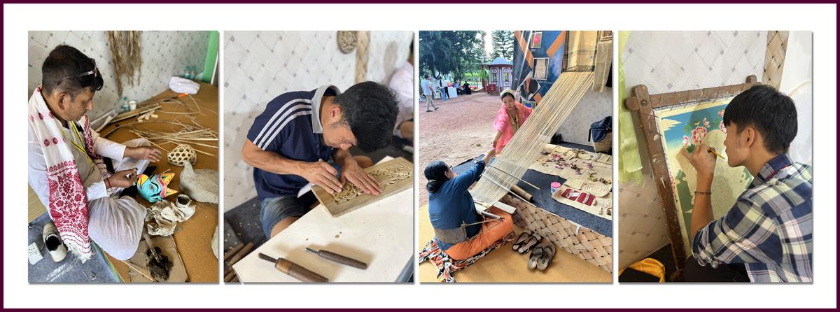 Craftspeople demonstrate their skills