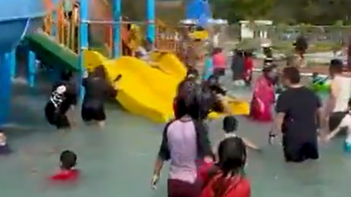 Day out in water park for Manipur relief camp children