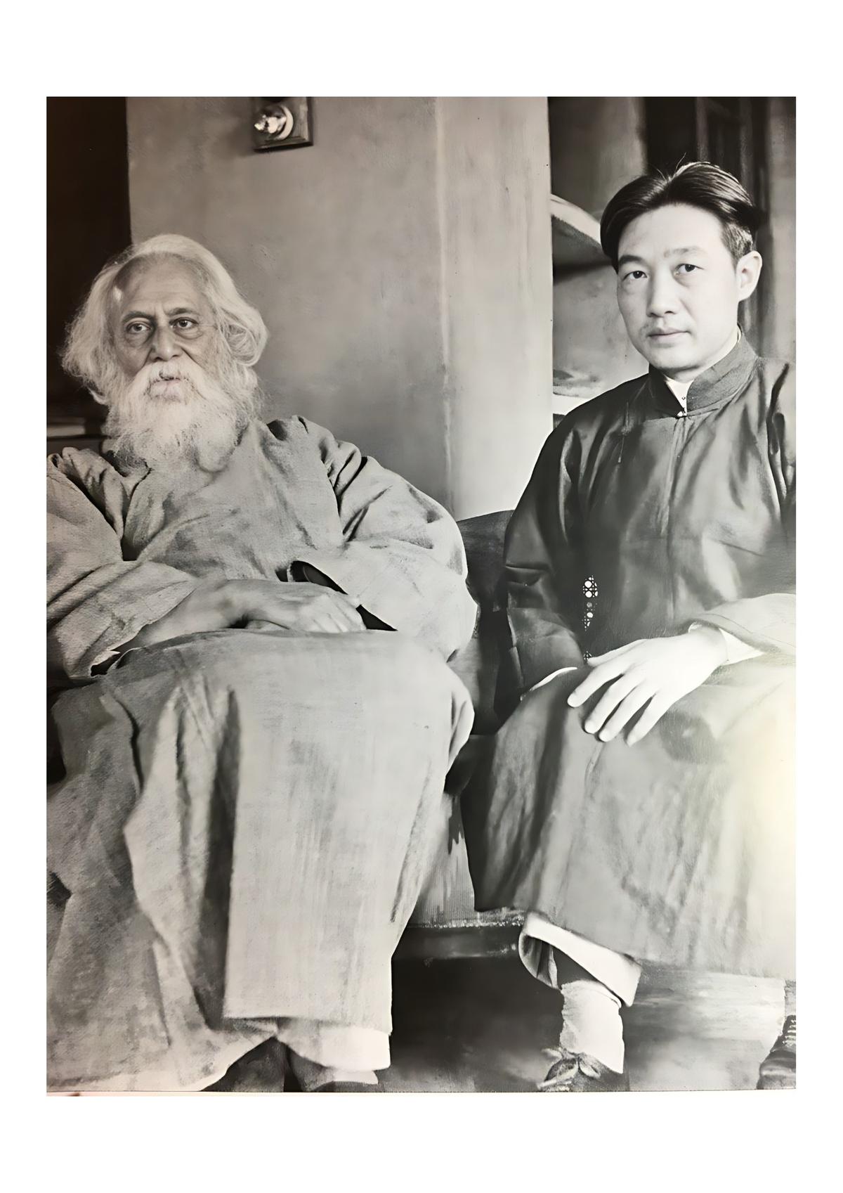 Tagore and Xu Beihong.