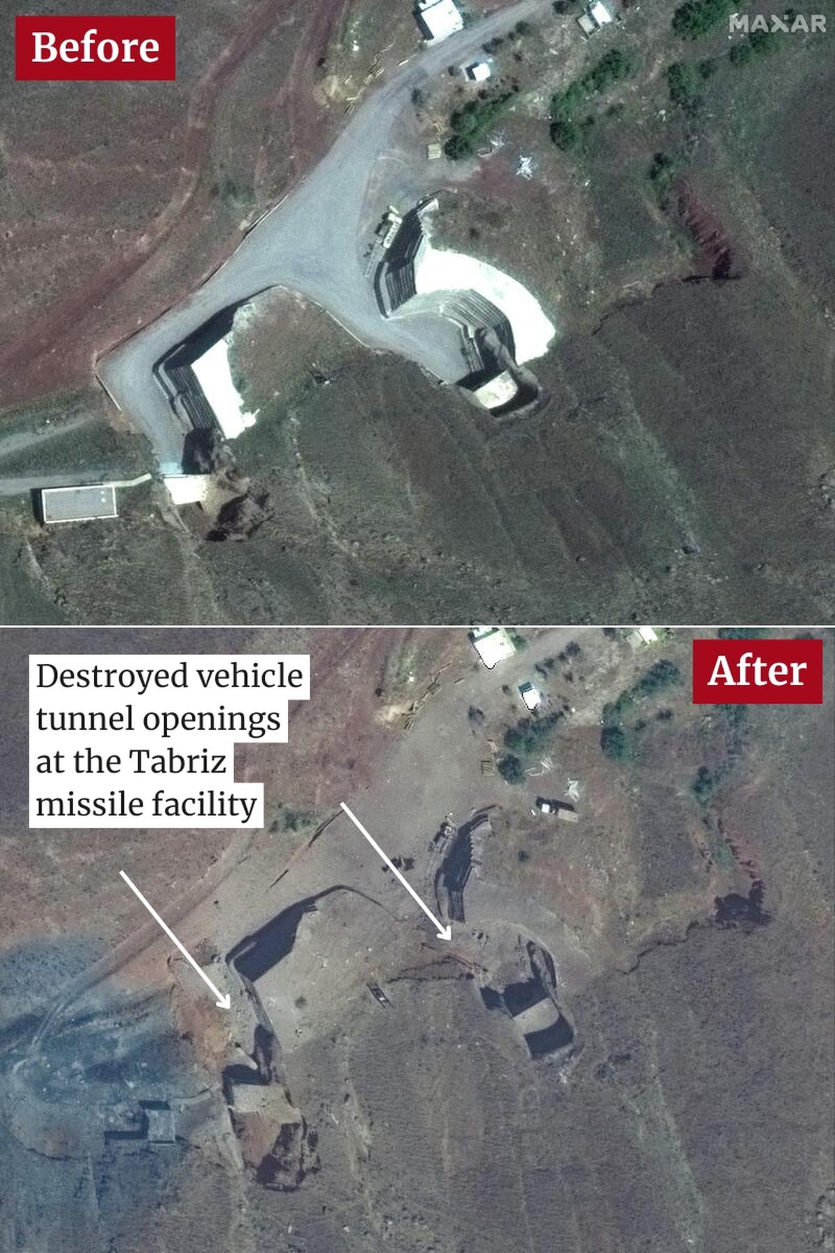 A tunnel entrance at the Tabriz missile facility.  A tunnel entrance at the Tabriz missile facility.