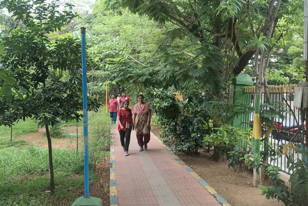 Walkers at Mayor Sundar Rao Park in Egmore