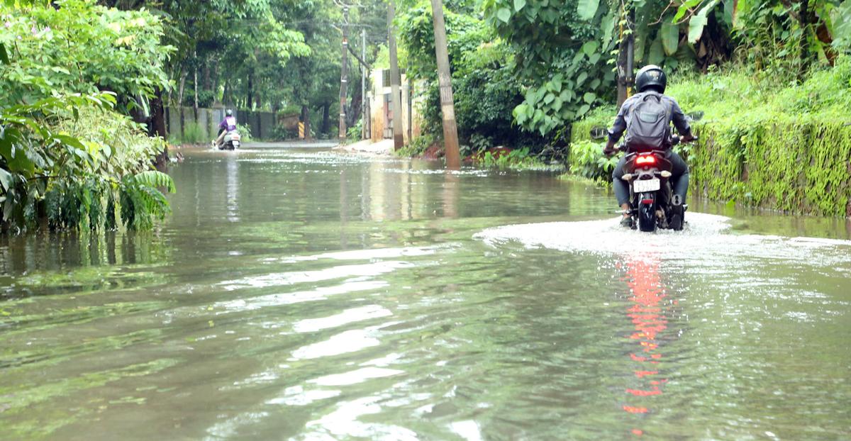 Vehicular traffic has been banned on the flooded Malikkadavu-Thanneerpanthal Road in Kozhikode city. 