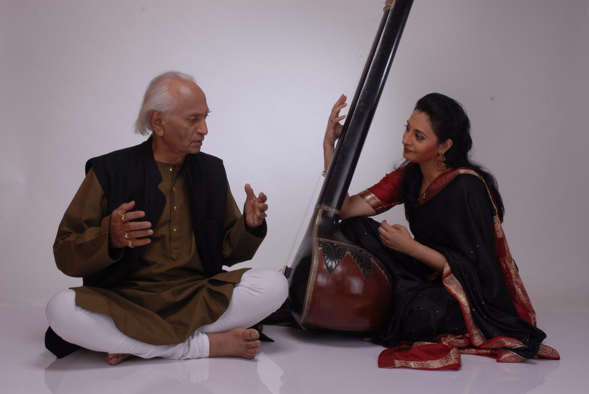 Meeta Pandit with her father.