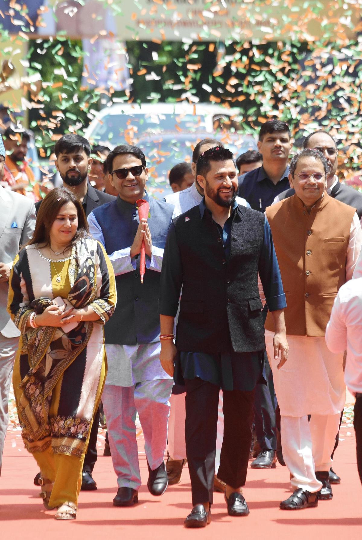 Nepal’s RSP delegation led by Ravi Lamichhane arrives at BJP headquarters