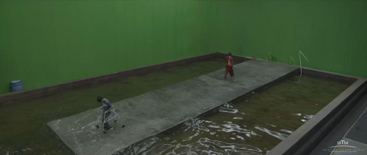 One of the scenes from the Hindi film, ‘Jalsa’, before the VFX designing 