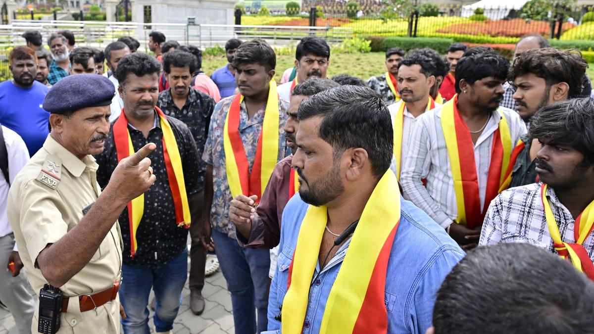 Bike taxi riders attempt silent protest at Vidhan Soudha in Bengaluru
