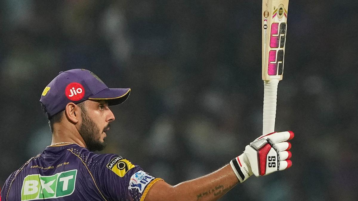 KKR captain Nitish Rana fined ₹12 lakh for maintaining slow over-rate