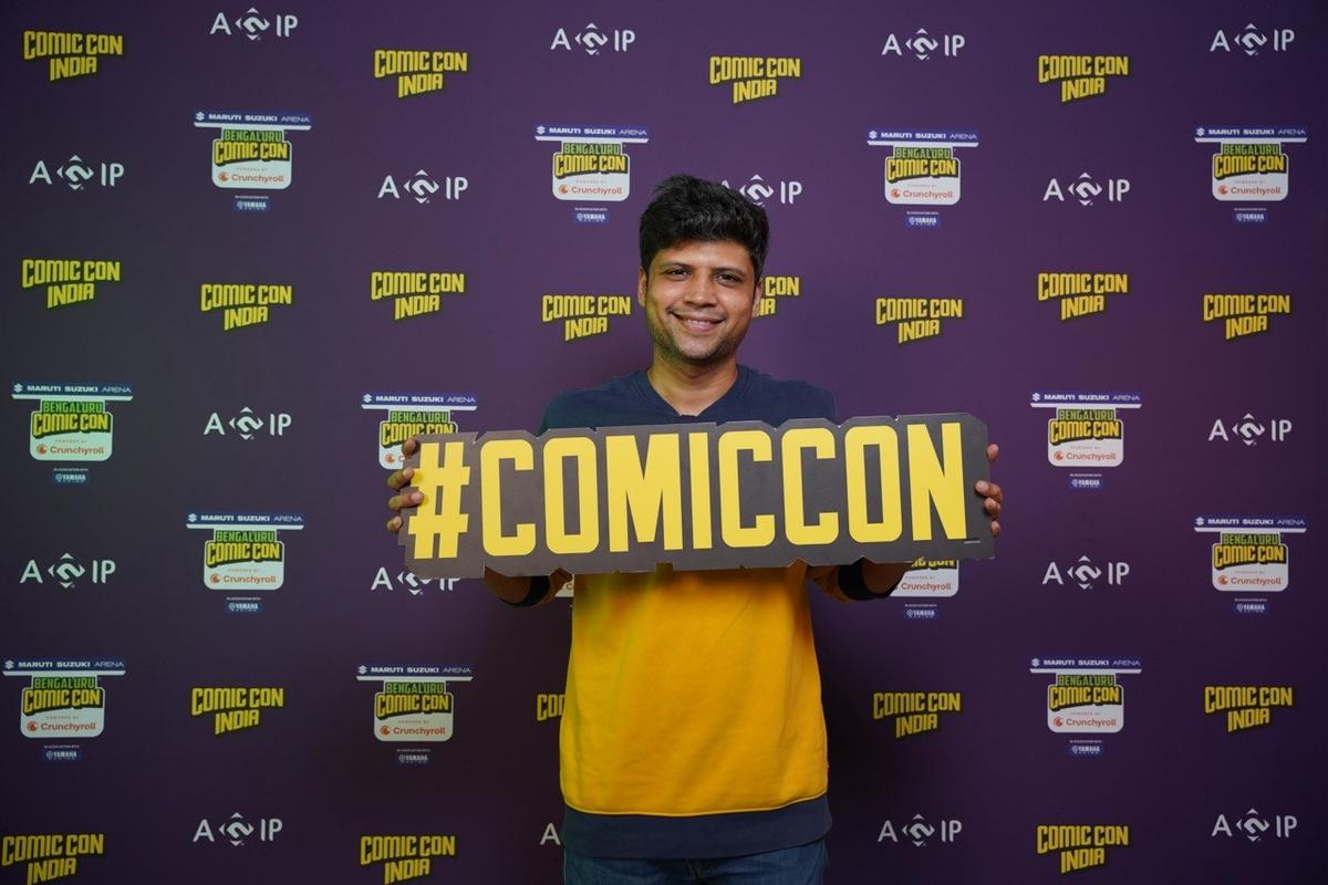 Stand-up comedian Rahul Subramanian at the comic con.