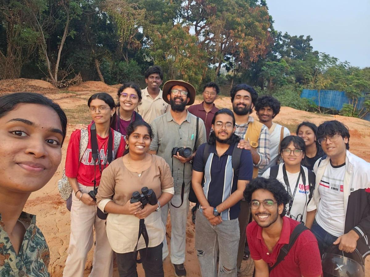 Participants from Green Poet Society of GITAM (deemed to be university) during GBBC in Visakhapatnam. Participants from Green Poet Society of GITAM (deemed to be university) during GBBC in Visakhapatnam.