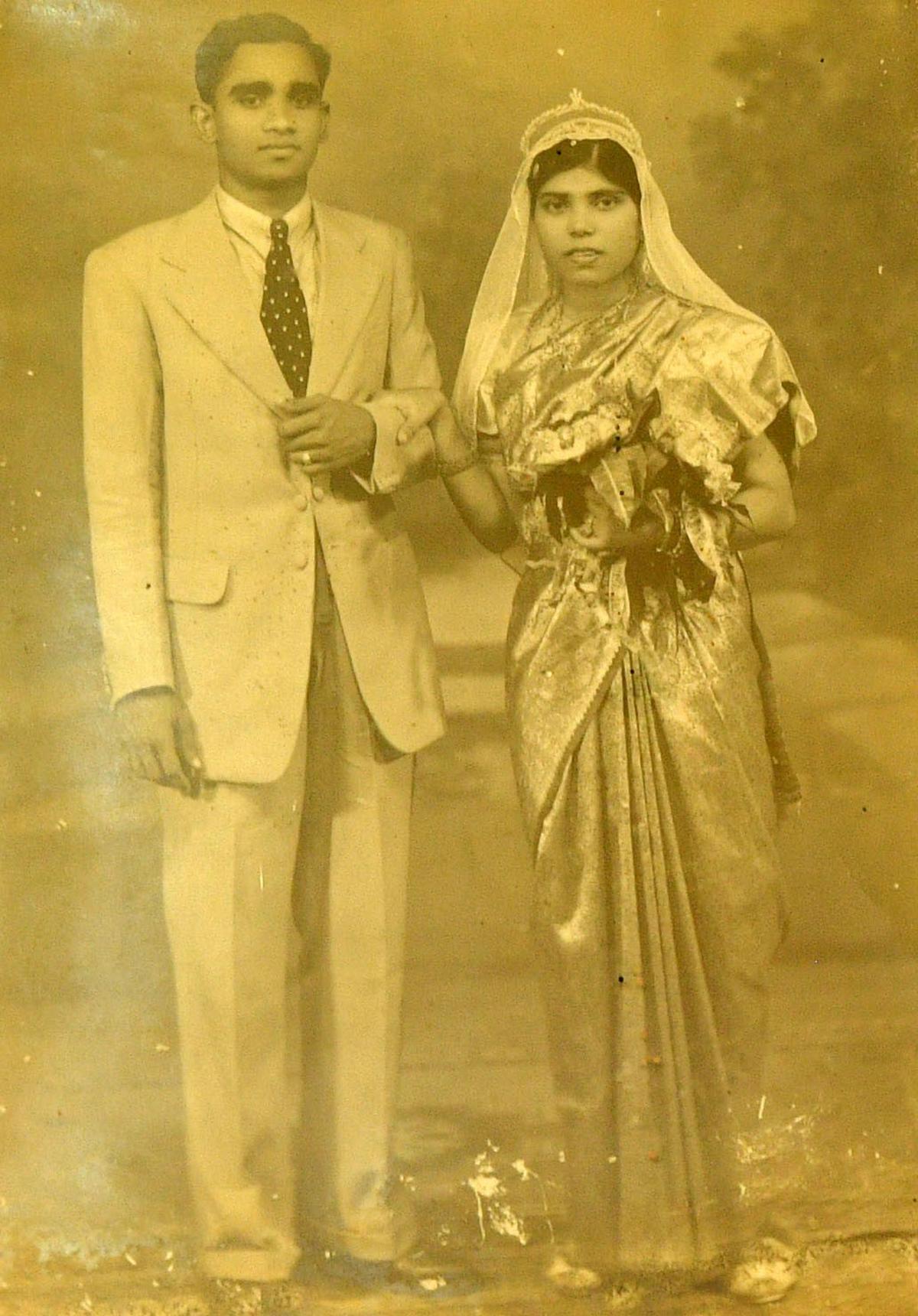A. Ignatius Muthu and Marie Antoinette as newlyweds in 1948.