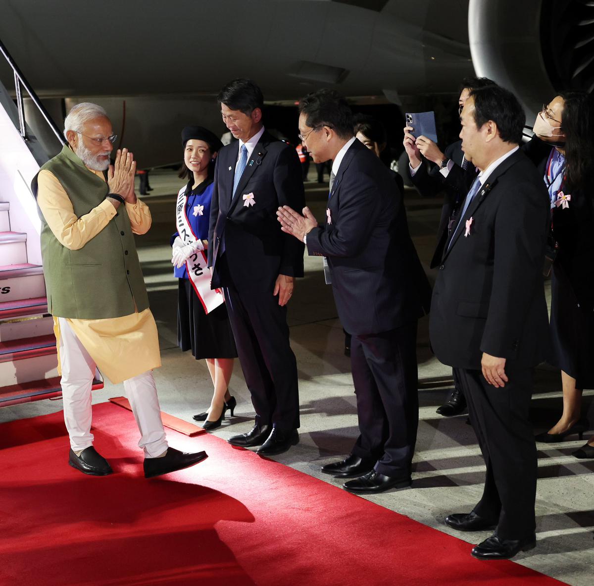 PM Modi arrives in Hiroshima for G7 and Quad summits - The Hindu