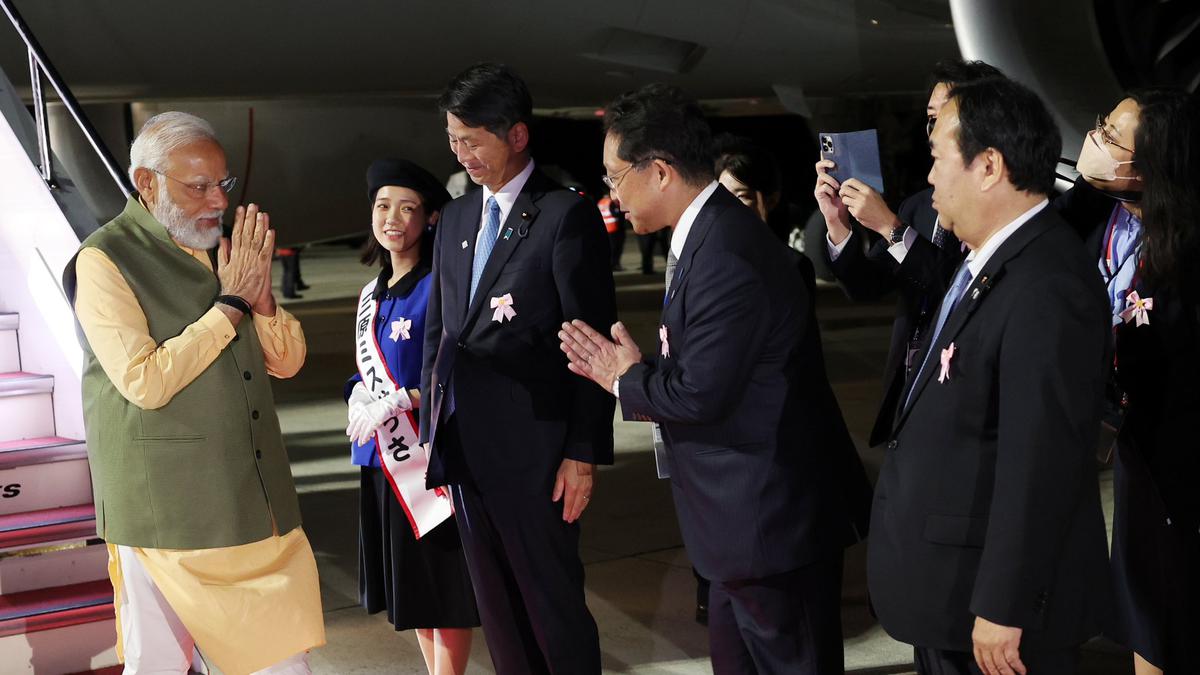 PM Modi arrives in Hiroshima for G7 and Quad summits