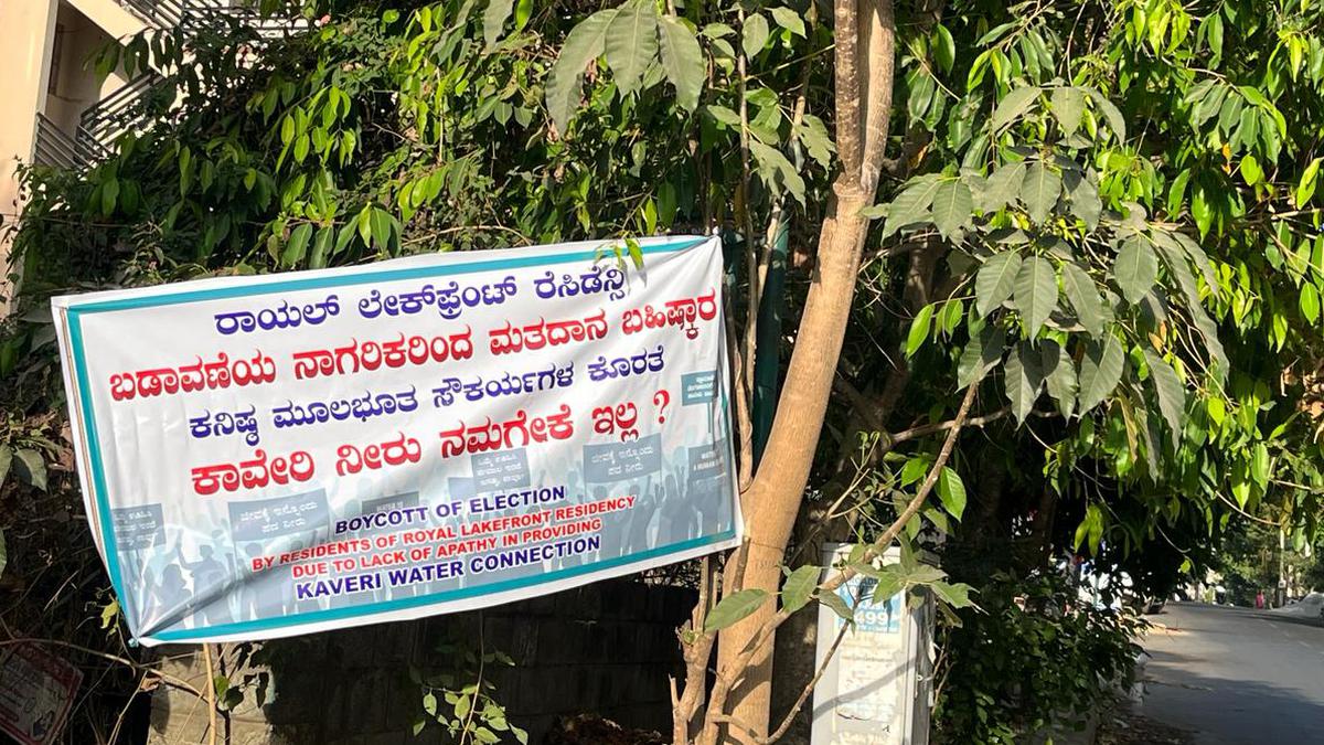 residents of j p nagar layout in bengaluru to boycott lok sabha elections over cauvery water supply