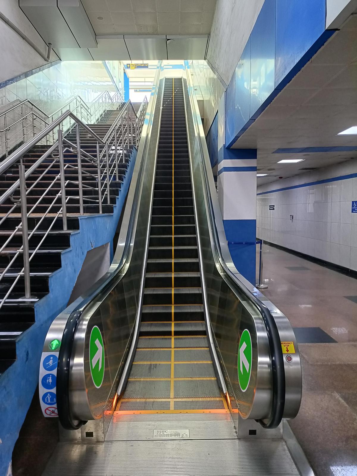 Nu het klaar is, hoe ver denk je dat deze roltrap zal reizen?