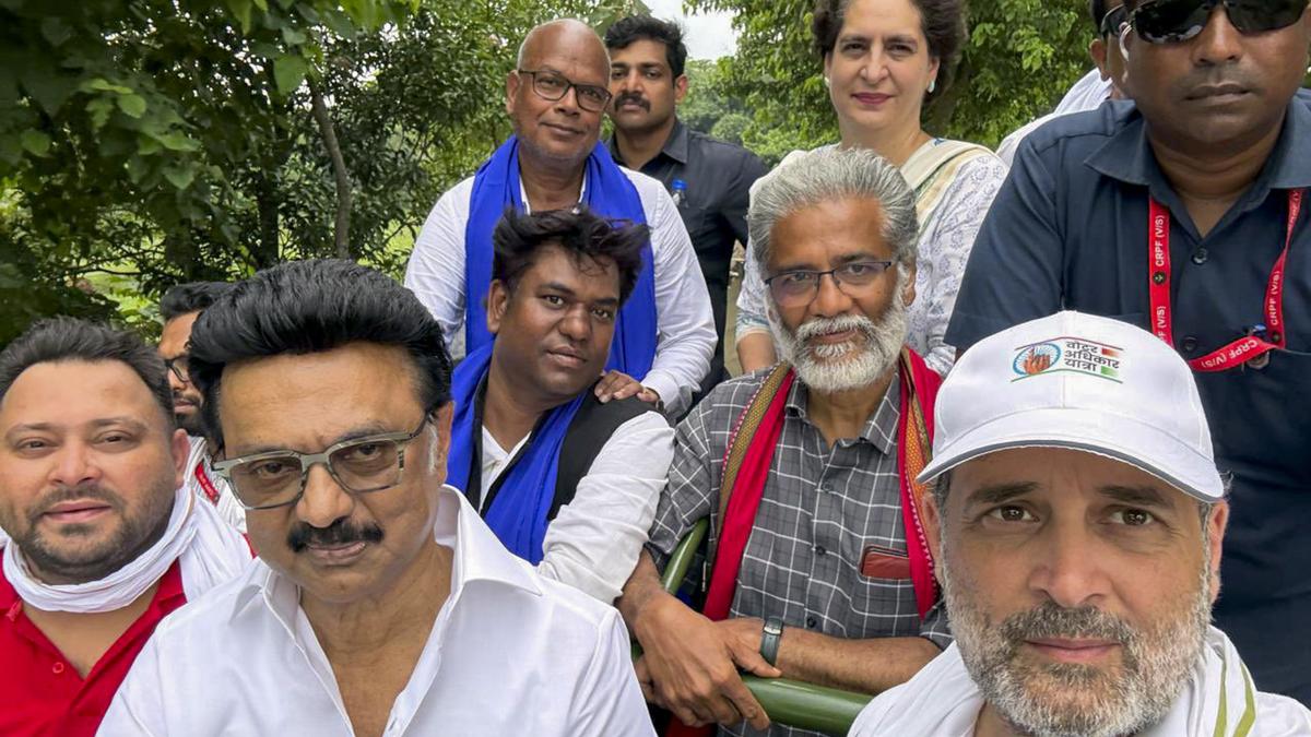 Stalin slams BJP's election tactics, joins Bihar Voter Adhikar Yatra