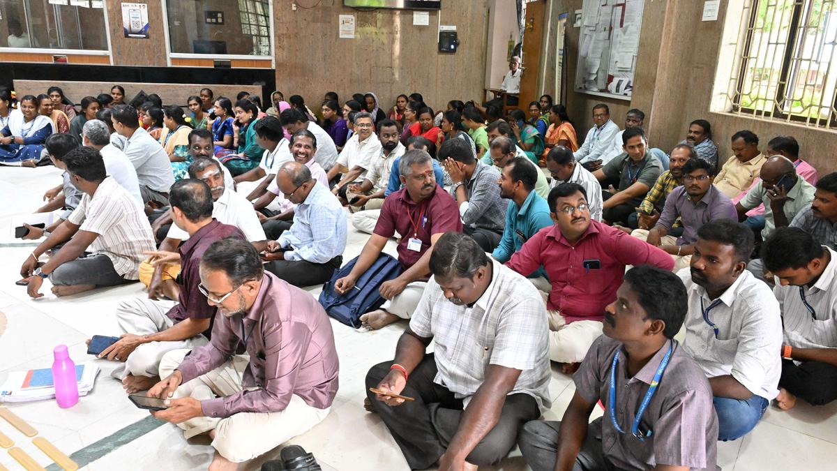 Revenue officials stage sit-in protest at Collectorate