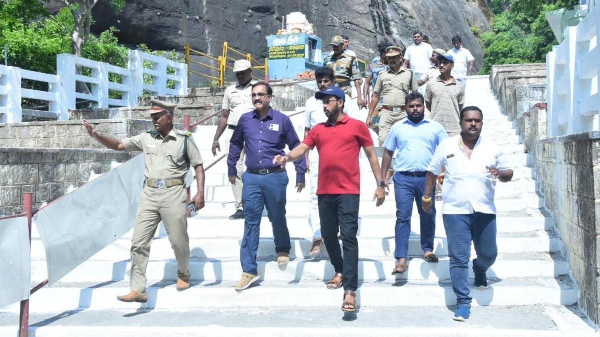 Renovation work completed at Old Courtallam waterfalls