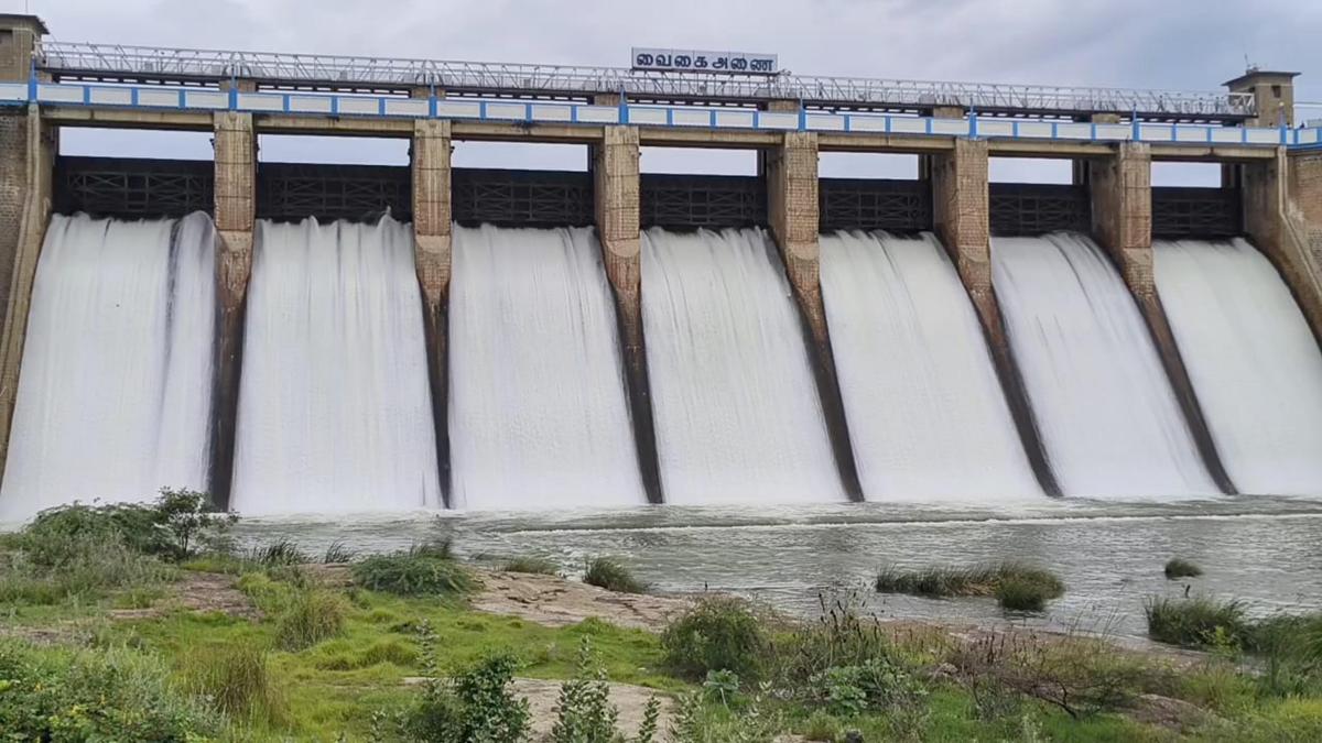 Sluice gates of Vaigai dam opened to irrigate 1.36 lakh acres in three districts