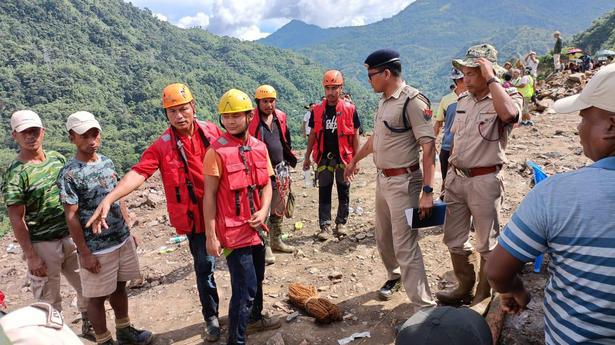 Manipur landslip: sniffer dogs being used to locate bodies