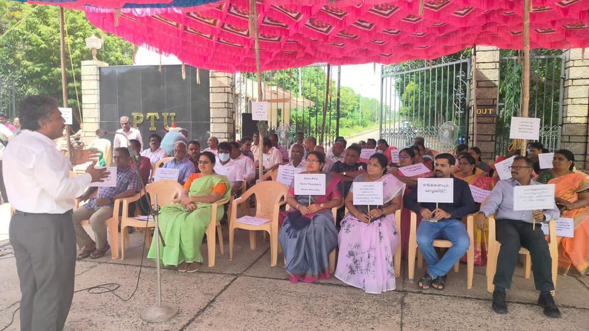 Puducherry Technological University teachers go on day-long hunger strike, demand removal of Registrar