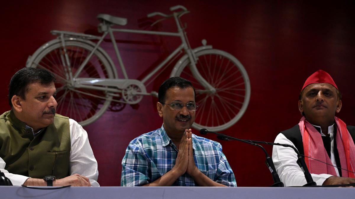 Kejriwal mum on Maliwal 'assault' issue, Akhilesh Yadav says other matters more important at a joint press conference