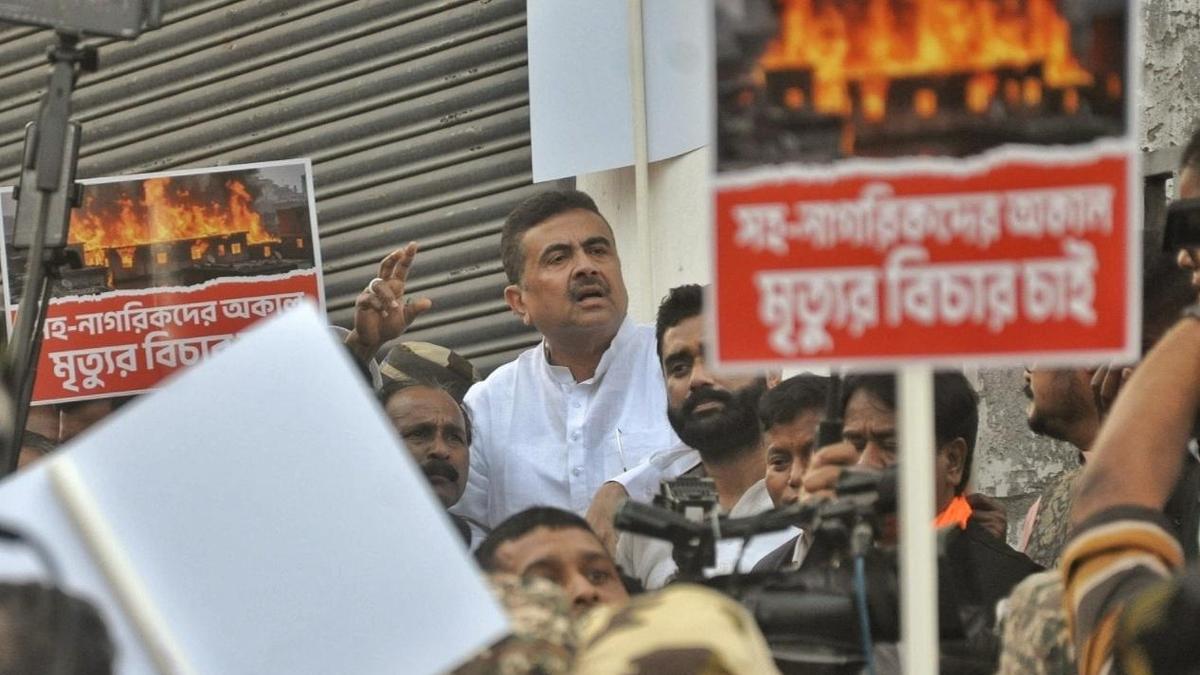 Kolkata fire: Adhikari leads rally, demands arrest of food chain owners over warehouse fire