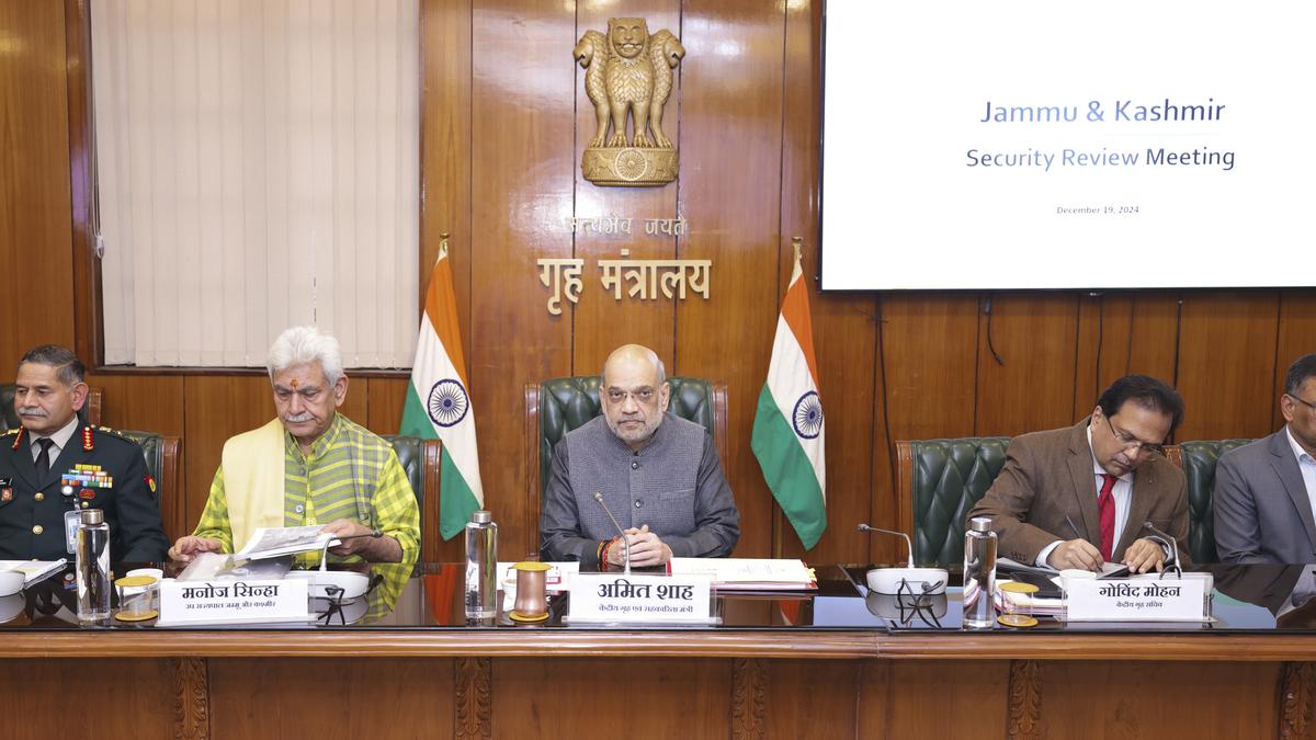 Home Minister Amit Shah reviews J&K security