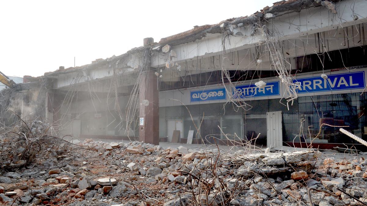Demolition of T3 terminal begins at Chennai airport as part of the modernisation project
