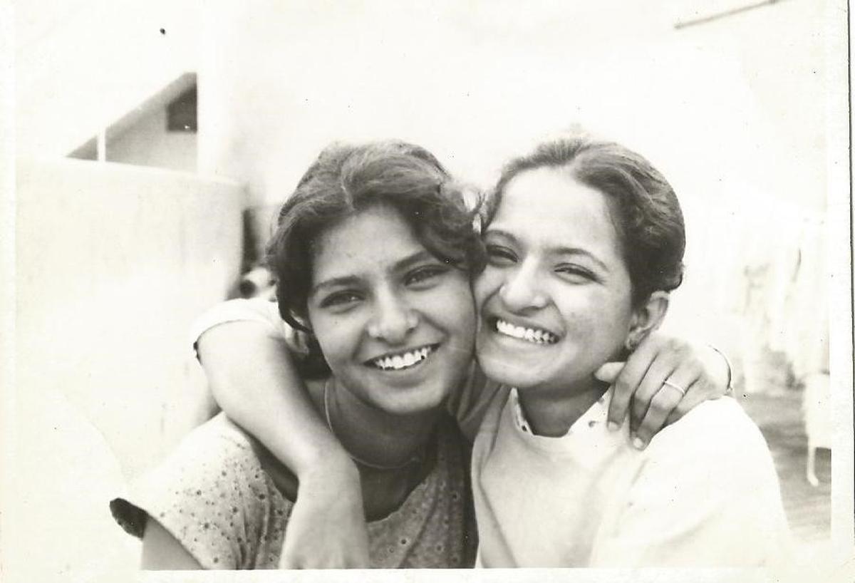 A file photo of Gauri Lankesh with her sister Kavita Lankesh.