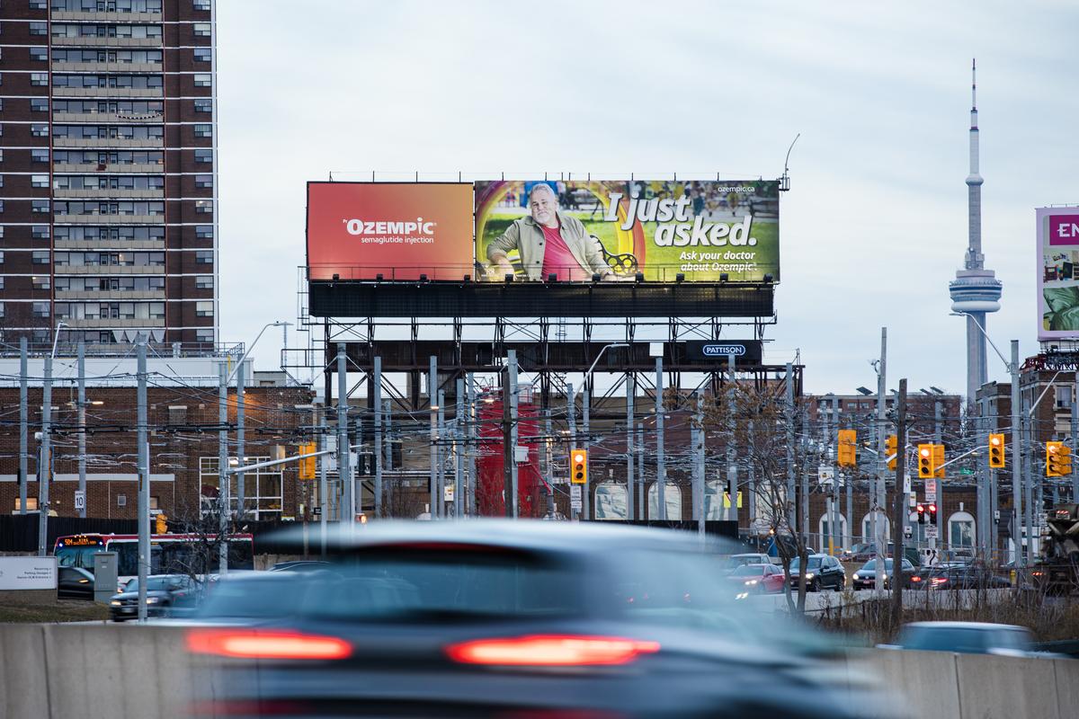 An Ozempic billboard in Toronto.